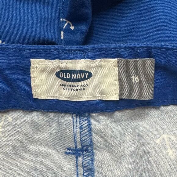 Old Navy Blue Anchor Shorts size 16 - Picture 4 of 5